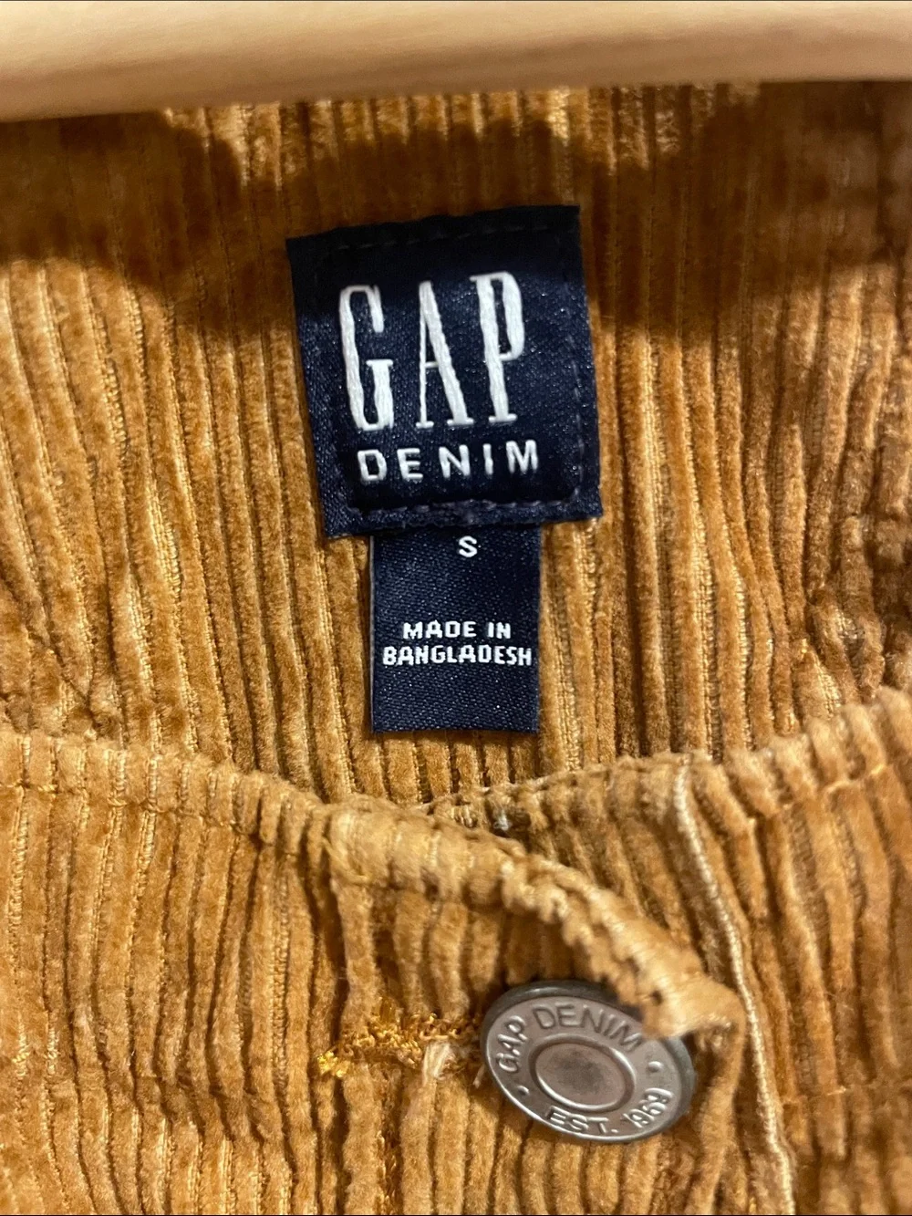 GAP Girls Tan Corduroy Button Overall Dress